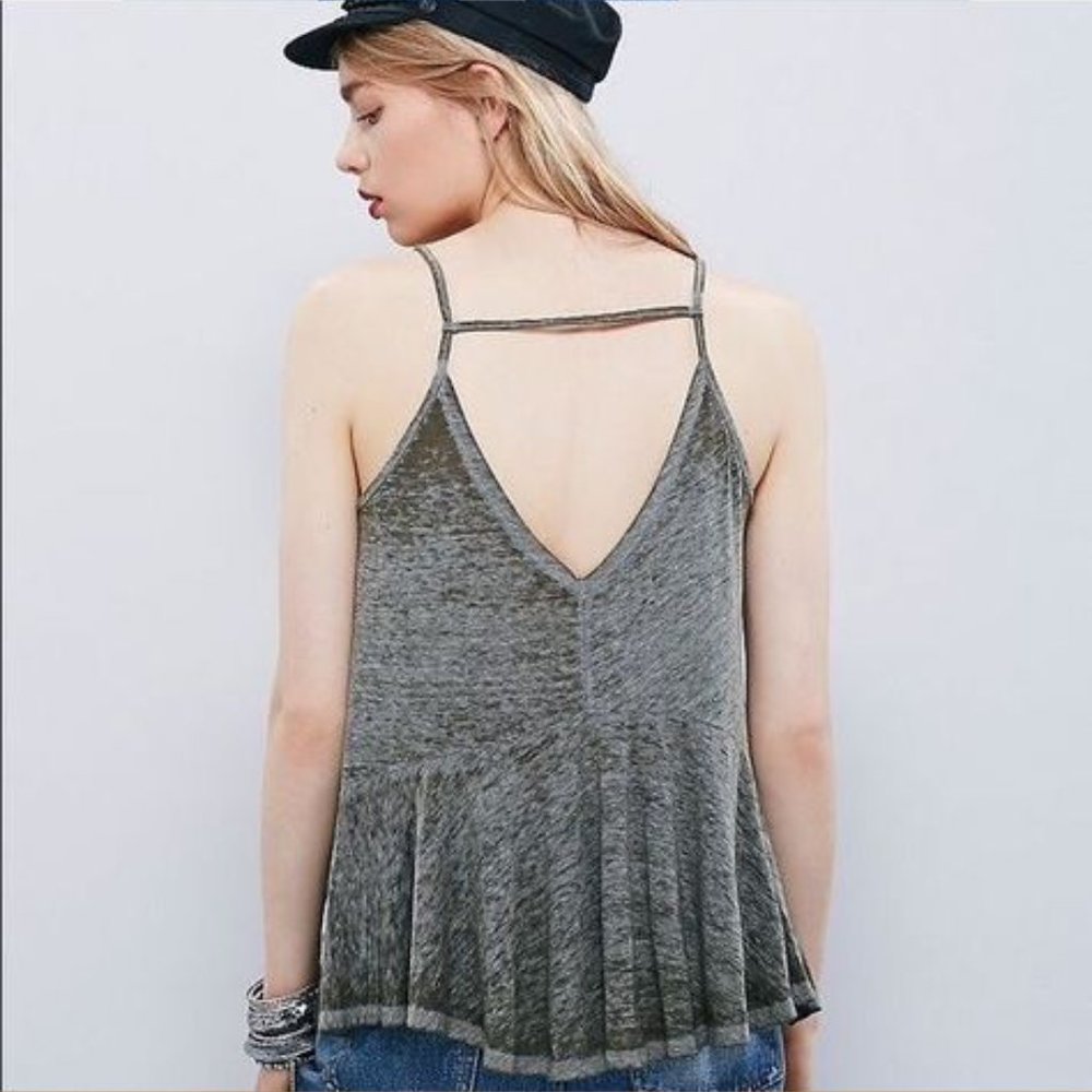 Free People Sunshine Tank in Olive Green